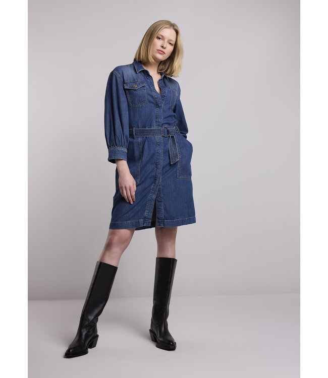 5s1487-5156/000453-Denim  Denim dress light weight cotton tencel