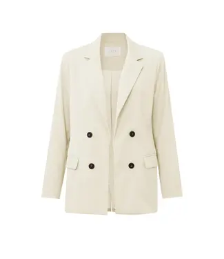 YAYA 01-501045-403  Double breasted blazer met lange mouwen en zakken