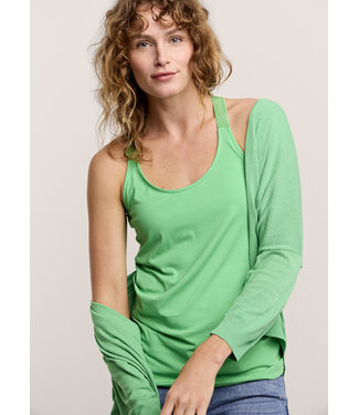 Summum Woman 3s4483-30366/000610-Islandgreen  Singlet crossband cotton elastane basics