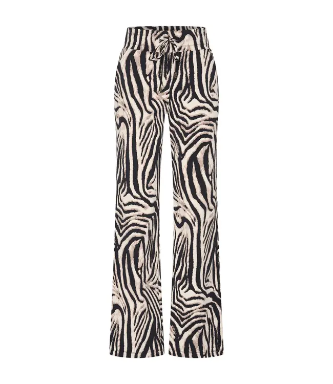 MP202089ZAPT/Black|Kit  Broek Straight Zebra Print