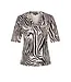 Mi Piace MP202271ZAPT/Black|Kit  T Shirt V Hals Zebra Print