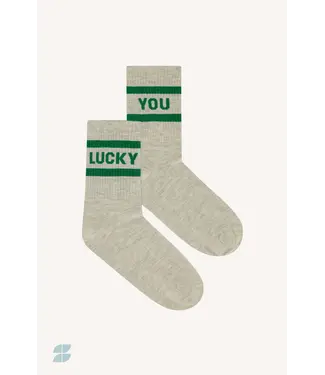 by-bar 25528407/springgreen  lucky sparkle grey socks