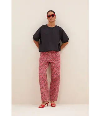 by-bar 25518035/redcheetahprint  lew red cheetah pants