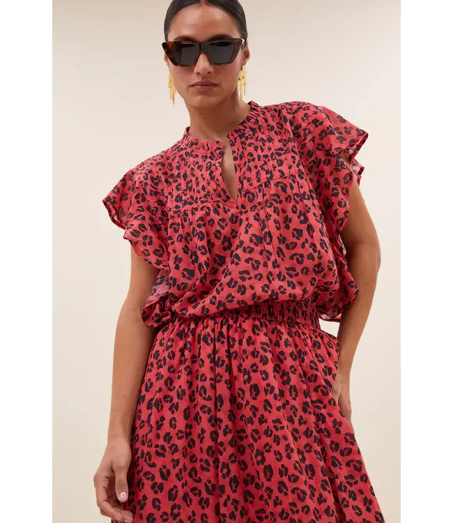 25512048/redcheetahprint  danee red cheetah blouse