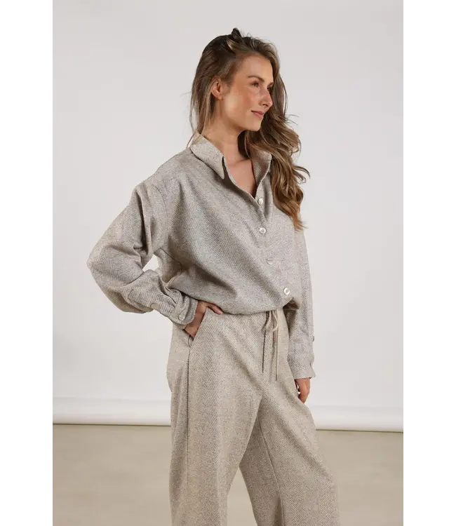 NKF02047/Sand  Lara Blouse Strass