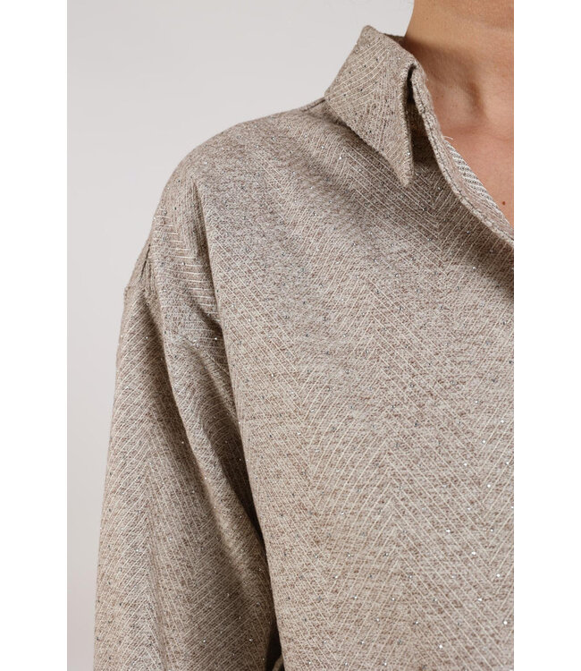 NKF02047/Sand  Lara Blouse Strass