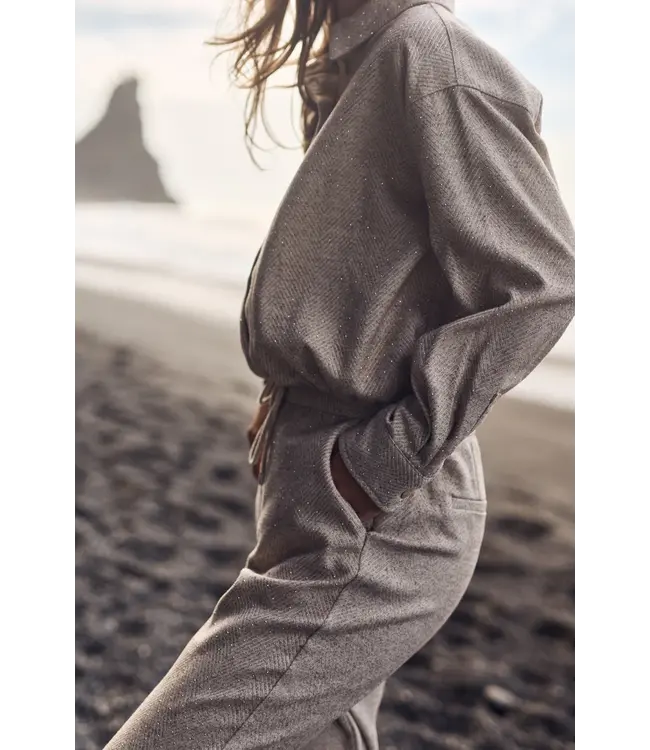 NKF09014/Sand  Vera Pants Strass