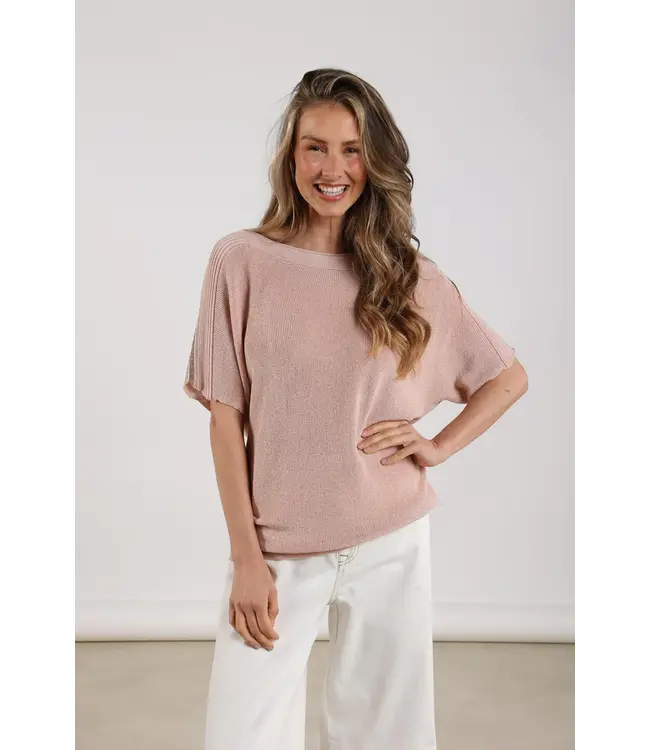 NKF01054/DustyPink  Merla Top Lurex