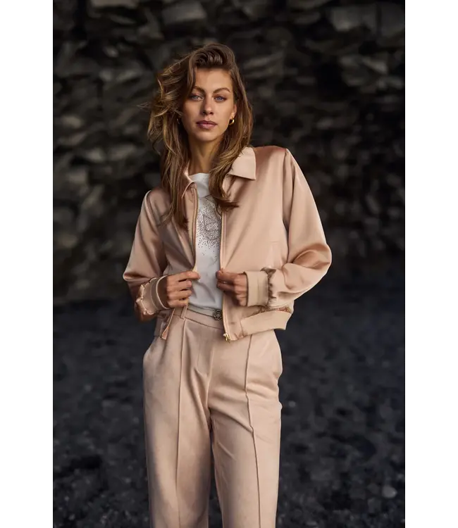 NKF09054/DustyPink  Jill Pants Suedine