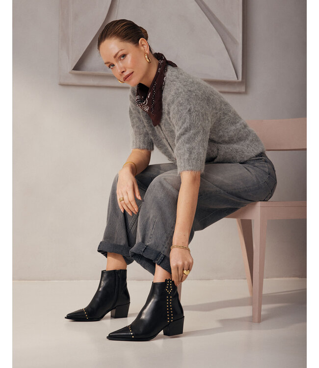 62312-01-900 Kate Brandy Santiago - Nero Enkellaarsjes