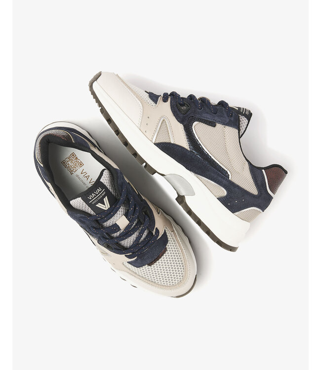 62297-03-603 Danae Vicky Zanza combi - Blue Sneakers