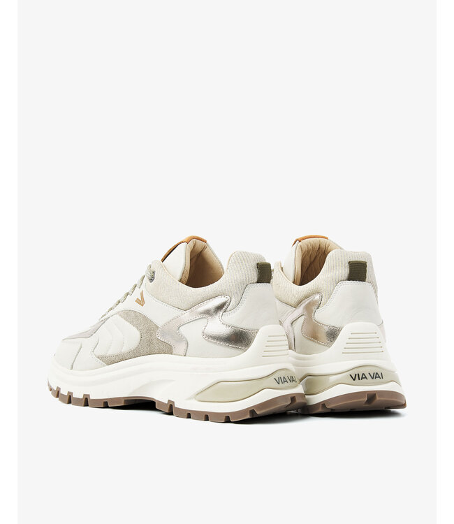 62317-01-002 Liz Leighton Velvet/Vacchetta - Mushroom Sneakers