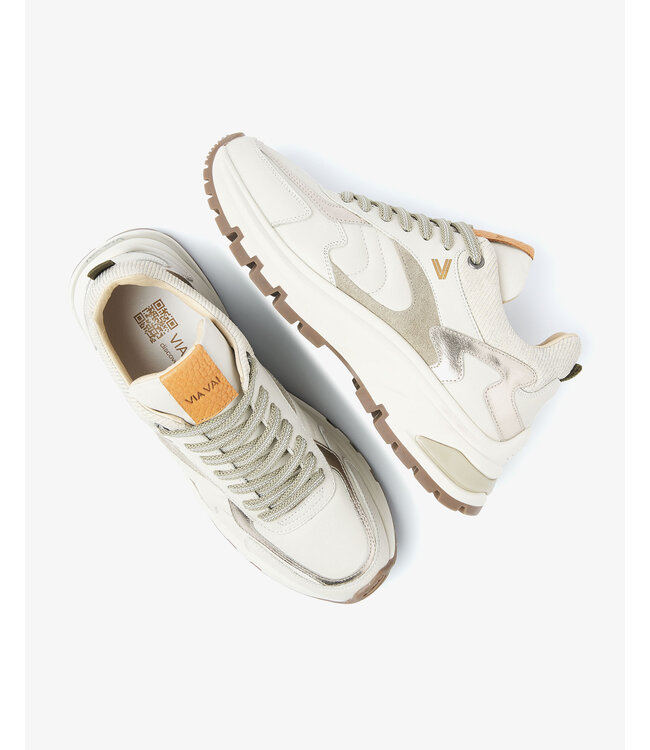 62317-01-002 Liz Leighton Velvet/Vacchetta - Mushroom Sneakers