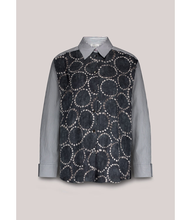 2s3329-12263/000495-MidnightBlue  Blouse All over print