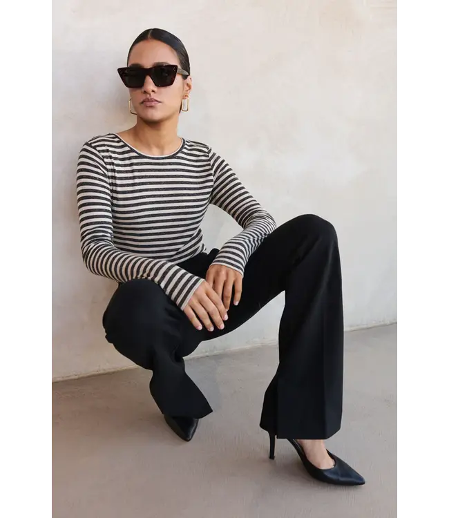 101008/chalk  basic ls stripe top