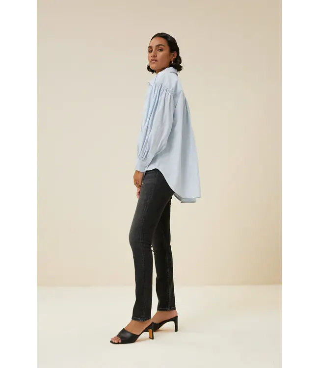 23512037/light blue  sarah short chambray blouse