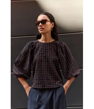 by-bar 25512028/little check  jet check blouse