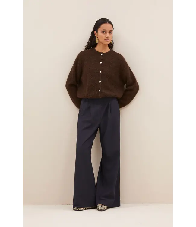 25514004/deep brown  cleo natural cardigan