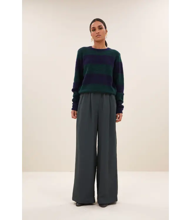 25515023/dark green stripe  gwen big stripe pullover