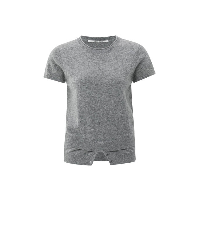 01-000484-508/99022  Knitted top with double hem and button details