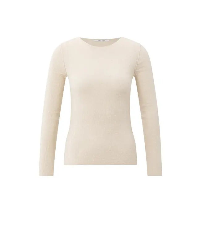 01-000371-508/99005  Fine knitted top with texture and long sleeves