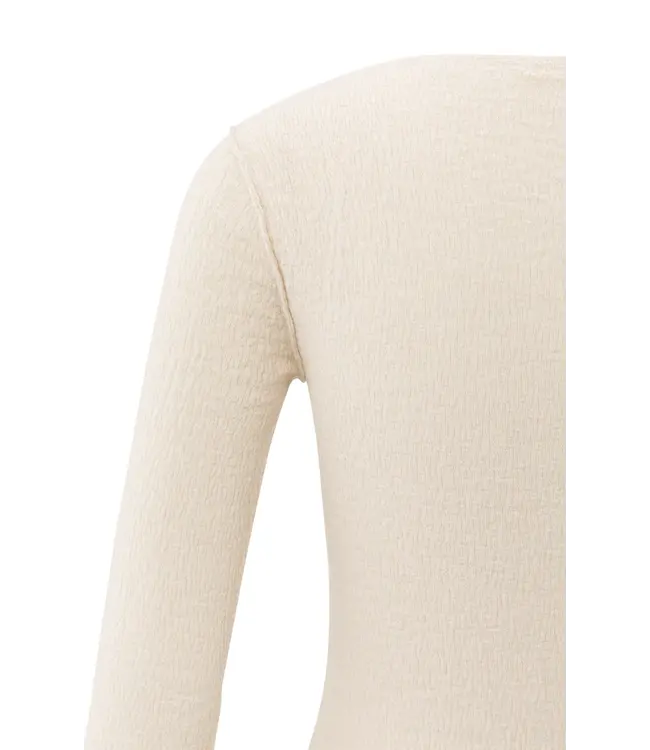 01-000371-508/99005  Fine knitted top with texture and long sleeves