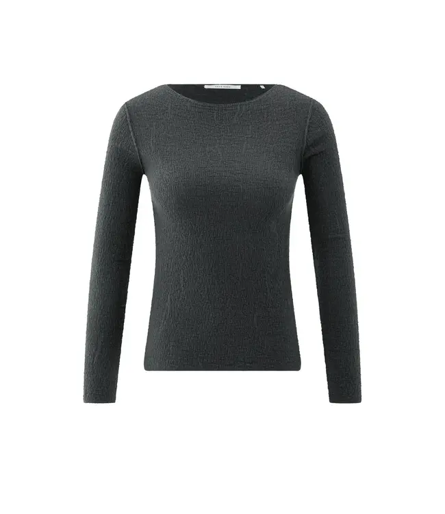 01-000371-508/90205  Fine knitted top with texture and long sleeves