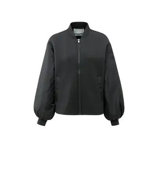 YAYA 02-001057-508/90205  Fleece bomber jacket with nylon sleeves