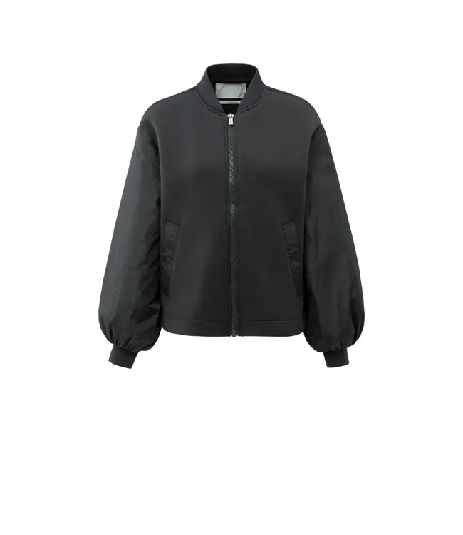 02-001057-508/90205  Fleece bomber jacket with nylon sleeves