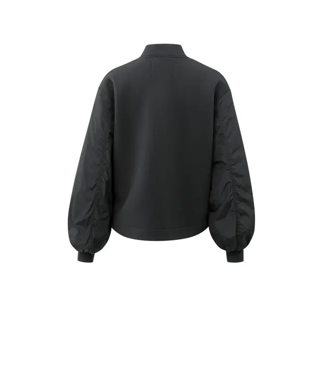 02-001057-508/90205  Fleece bomber jacket with nylon sleeves