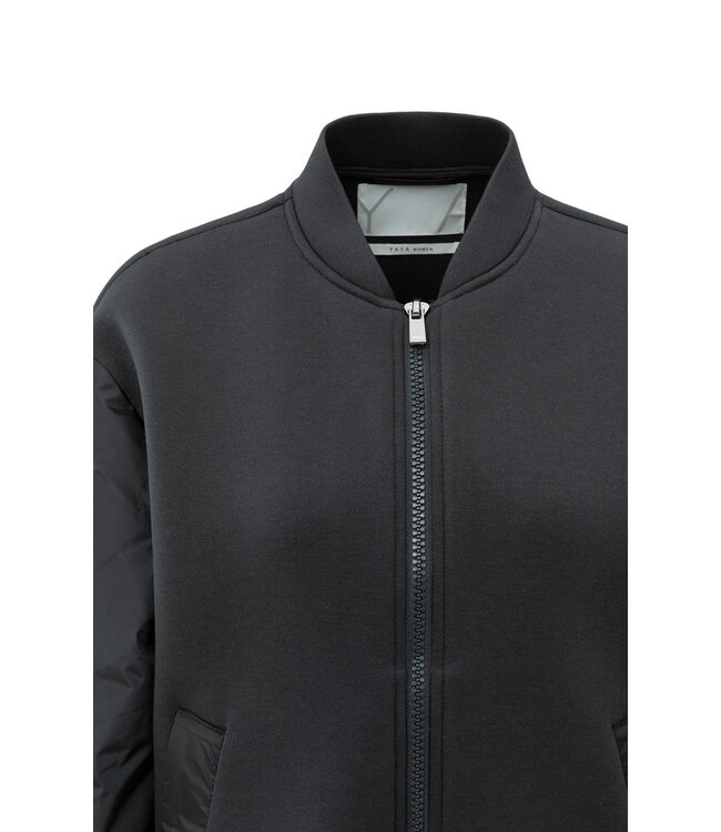 02-001057-508/90205  Fleece bomber jacket with nylon sleeves