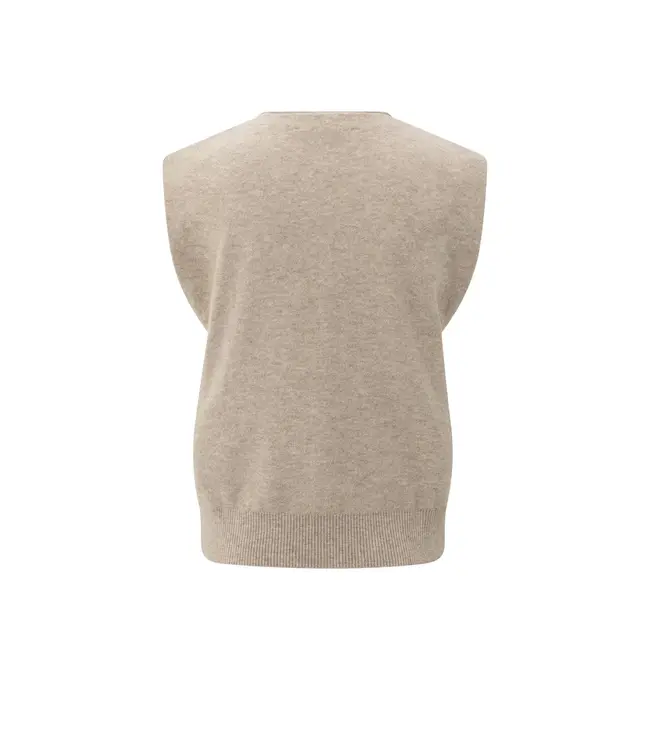 01-010120-508/99007  Knitted gilet with V-neck and asymmetric buttoning