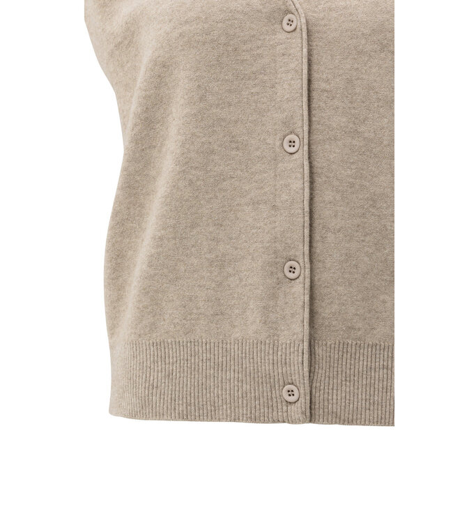 01-010120-508/99007  Knitted gilet with V-neck and asymmetric buttoning