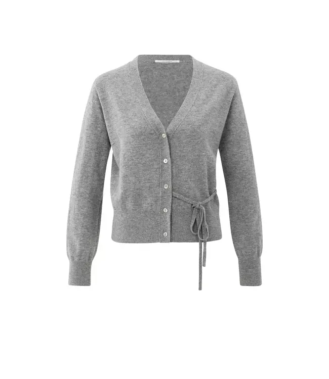 01-010122-508/99022  Cardigan with V-neck and tie waist