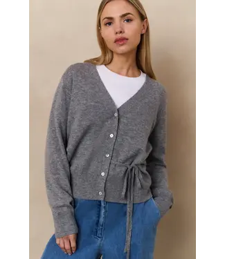 YAYA 01-010122-508/99022  Cardigan with V-neck and tie waist