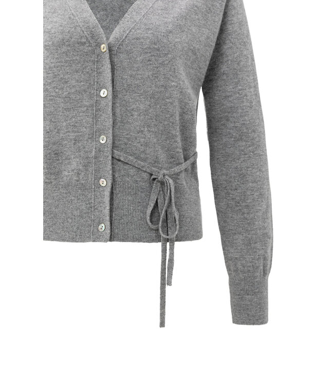 01-010122-508/99022  Cardigan with V-neck and tie waist