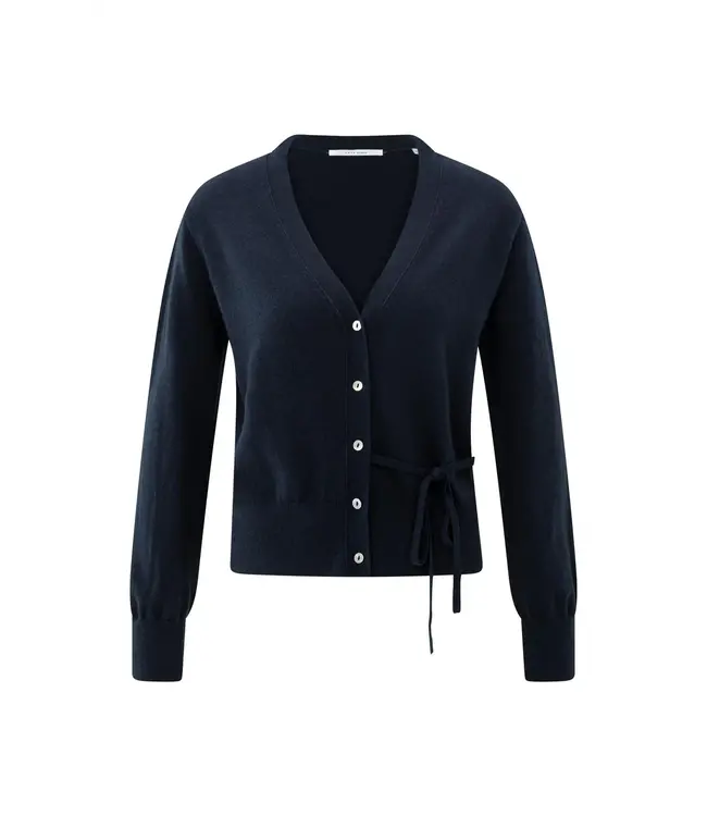 01-010122-508/94016  Cardigan with V-neck and tie waist