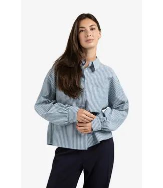 YAYA 01-201178-508/990001  Striped blouse with chest pocket and long sleeves YAYA 01-201178-508/990001  Striped blouse with chest pocket and long sleeves