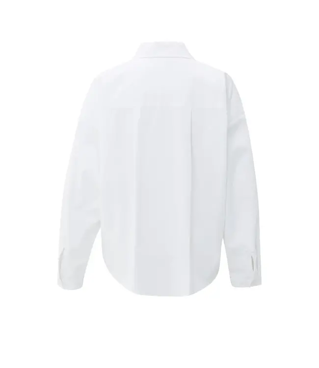 01-201167-508/00000  Poplin blouse with front pleat details and classic collar