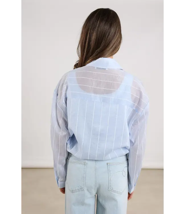 NKF02011/IceOffwhite  Iris Blouse Stripe