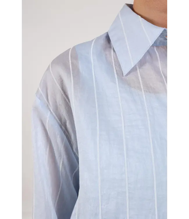 NKF02011/IceOffwhite  Iris Blouse Stripe