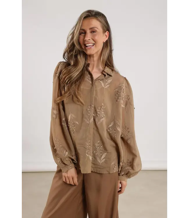 NKF02038/Camel  Jolies Blouse Embroidery