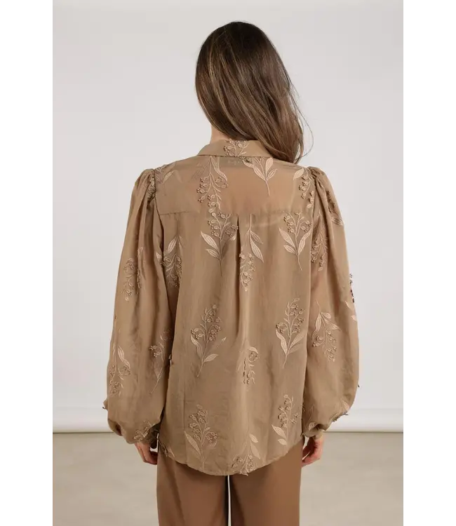 NKF02038/Camel  Jolies Blouse Embroidery