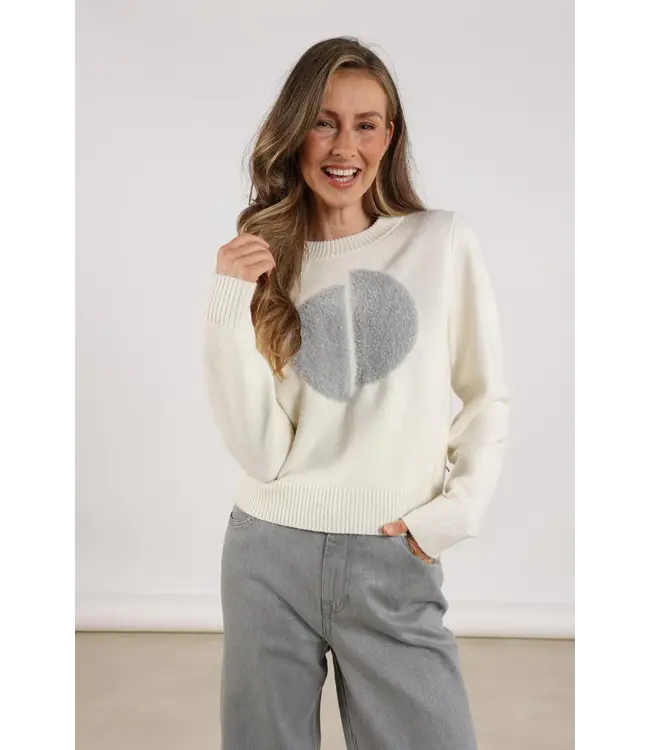 NKF03040/OffWhite  Intarsia Pullover