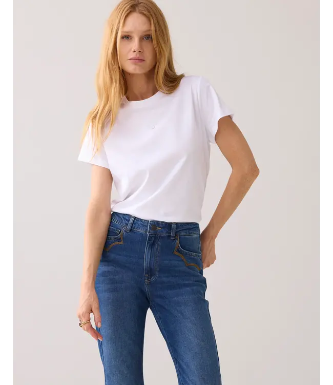 4s2861-5185/000453-Denim  Flared jeans twill comford denim