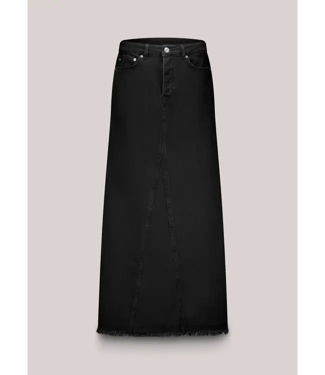 6s1330-5197/000499-BlackDenim  Denim skirt comford black denim