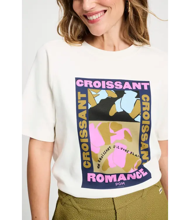 SP9249/White  TSHIRT - Croissant Romance