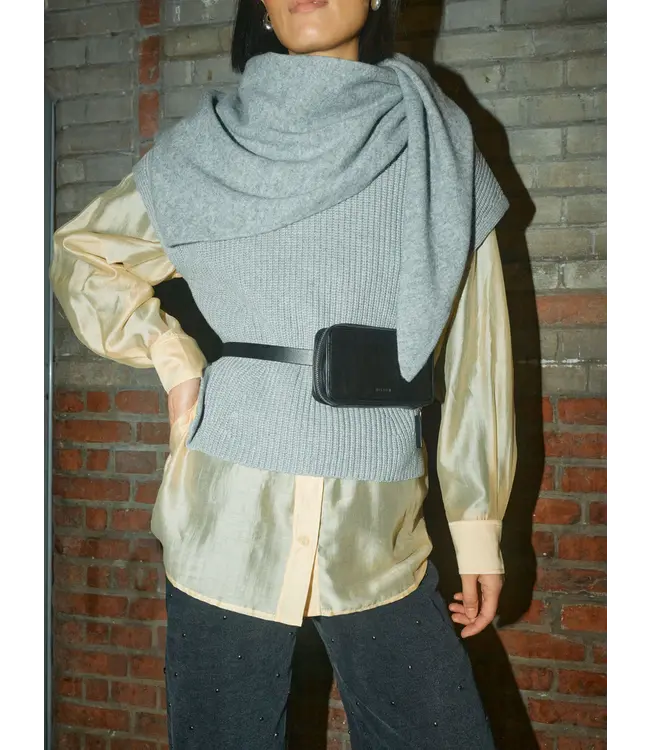 173490/GreyMelange  MMBiola Bine Knit Vest