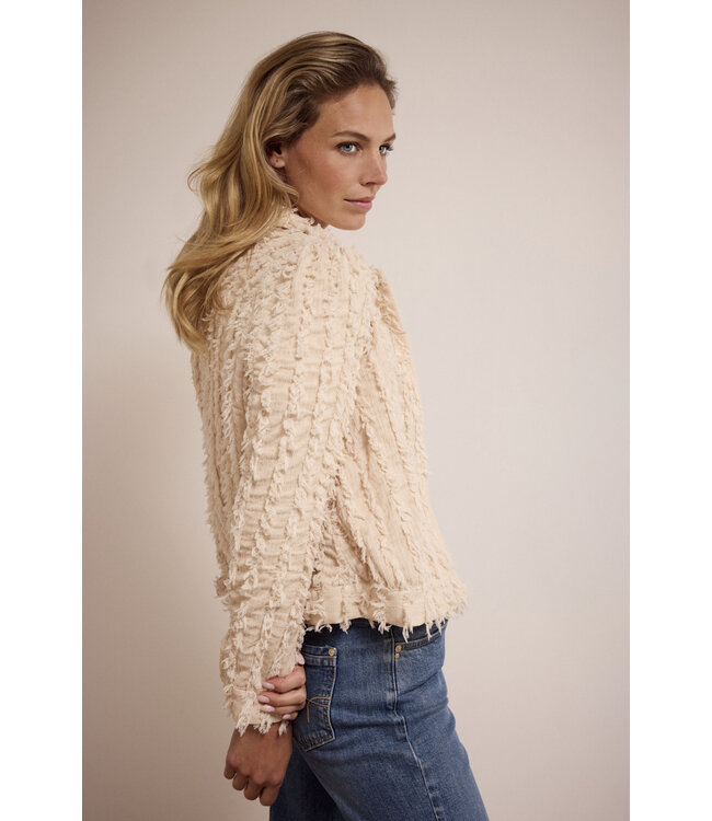 C15-17-801/006801-StoneMelange  Fancy Frilled Jacket