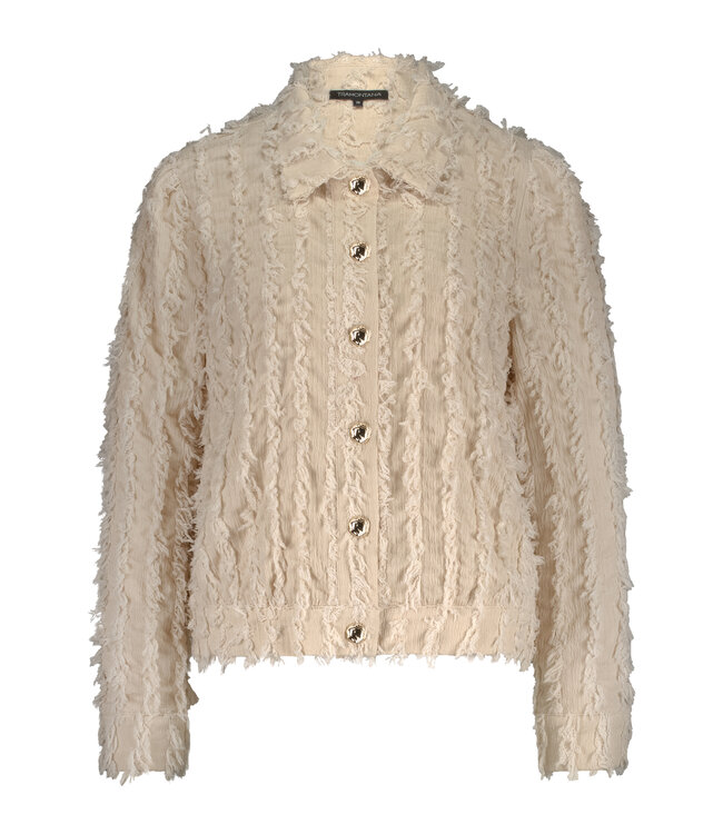 C15-17-801/006801-StoneMelange  Fancy Frilled Jacket